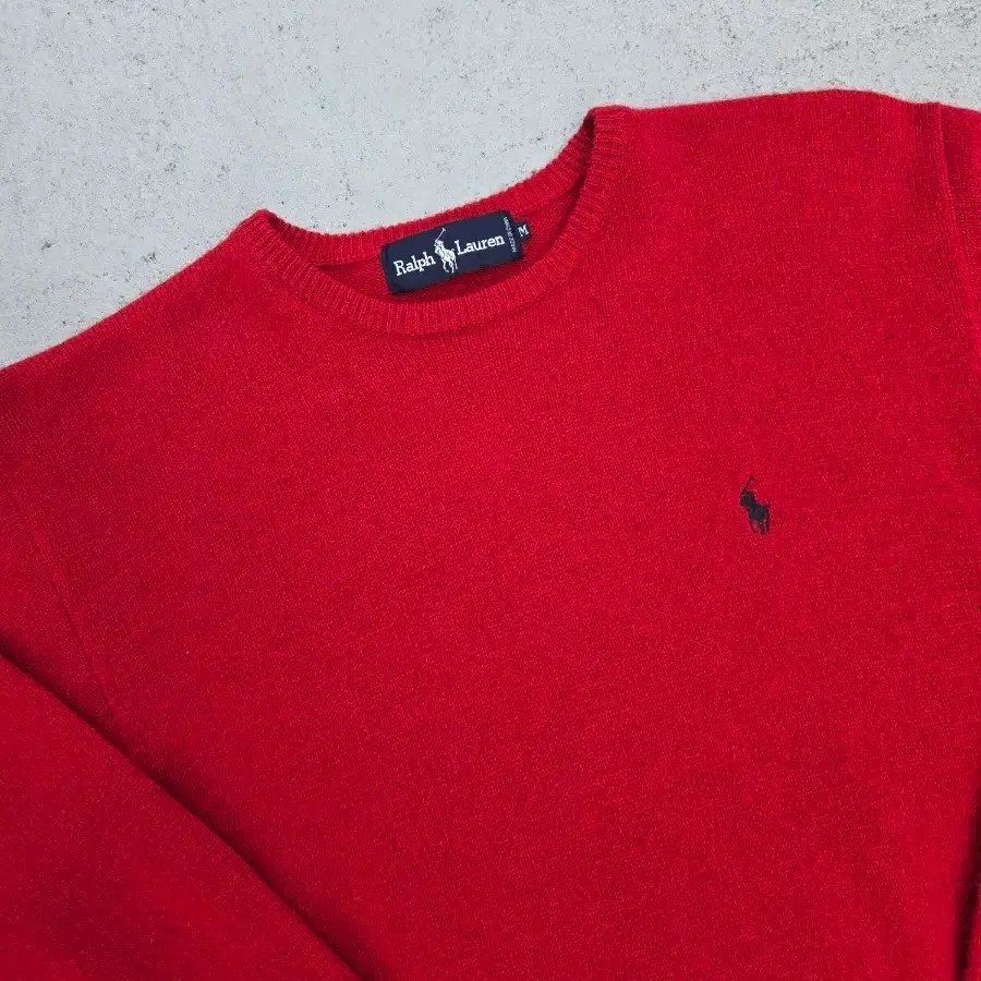 Polo ralph lauren 랄프로렌 00's 로고 울 카라니트