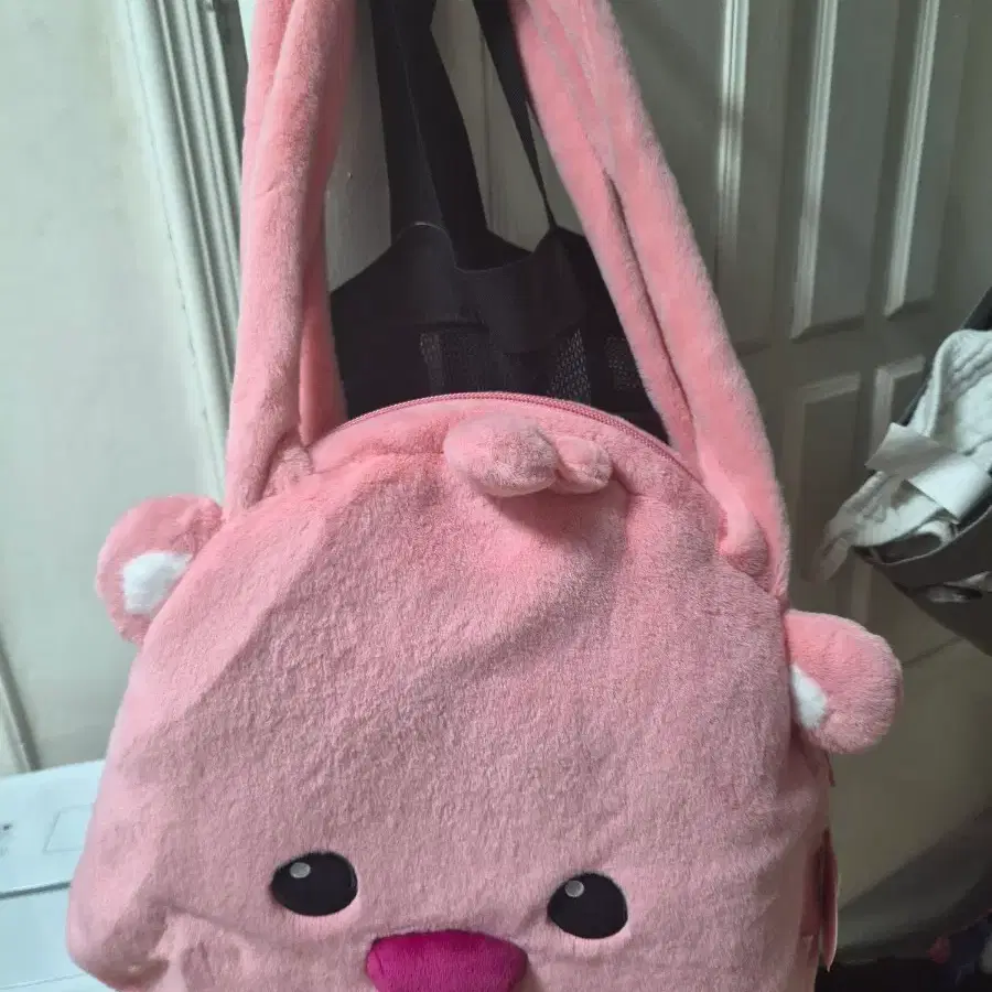 잔망루피 핑크 퍼 숄더백