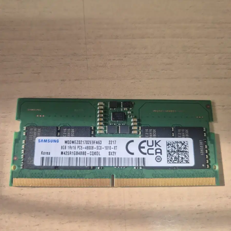 삼성 DDR5 8GB 4800MHz PC5 4800B-SCO-1010-XT 1Rx16