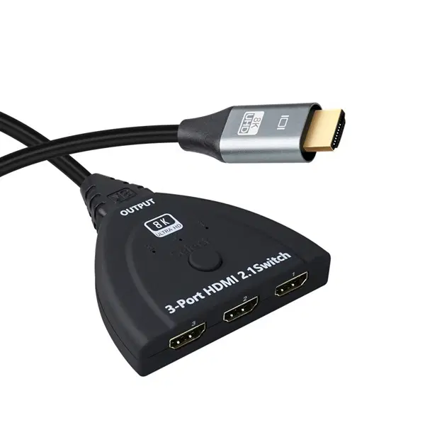 HDMI 3:1 모니터 선택기 8K60Hz 4K120Hz 수동전환