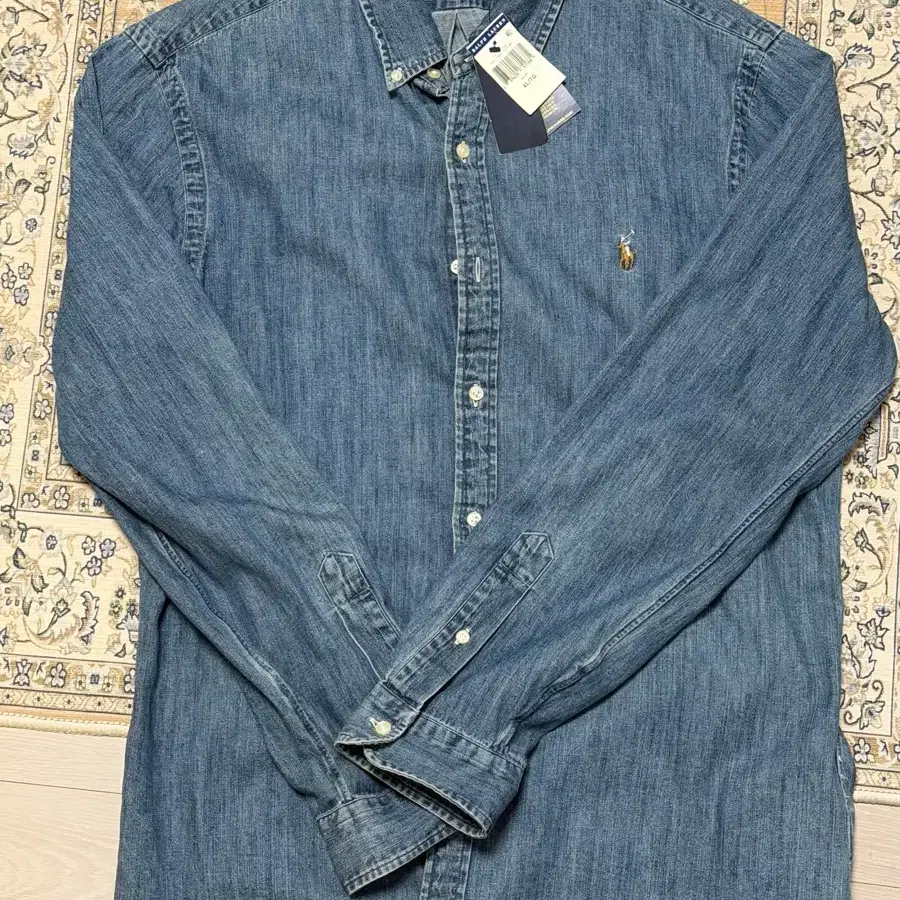 폴로 랄프로렌 셔츠 샴브레이 셔츠 블루 xl