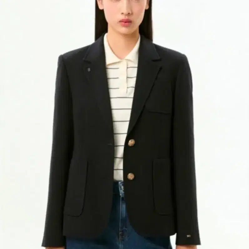 타미힐피거 여성 시그니처 블레이저예요