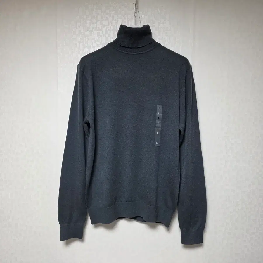 [L/100] GIORDANO 지오다노 울 블렌드 터틀넥 니트 / 다크 슬레이트 / 미사용 신제품
