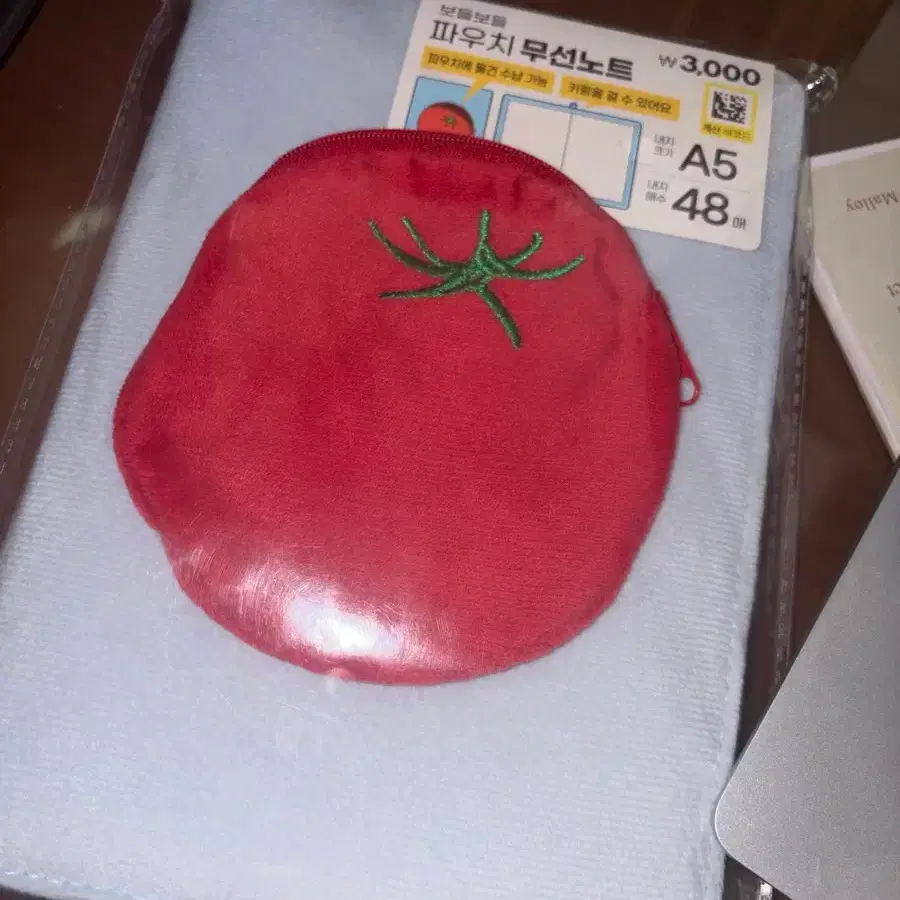 다이소 토마토 다이어리 파우치 무선노트