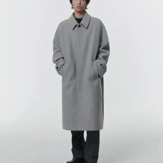 캐시미어 블렌드 오버사이즈 발마칸 코트 무탠다드