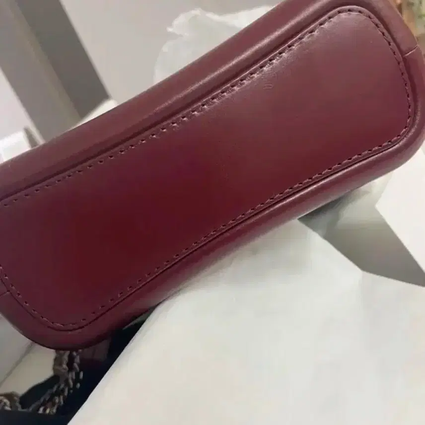 샤넬 퀼팅 체인 숄더백 가브리엘 호보 버건디 사진 5