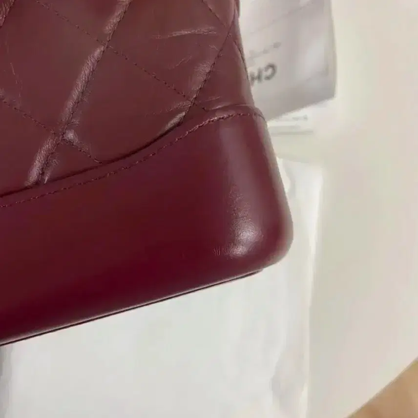 샤넬 퀼팅 체인 숄더백 가브리엘 호보 버건디 사진 7