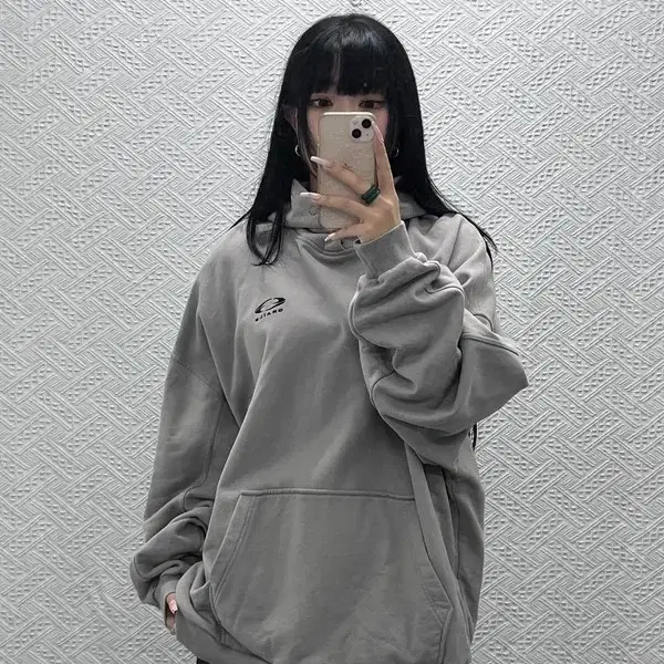 그레일즈 빈티지 캐주얼 아방핏 레터링 후드티 3 C15596