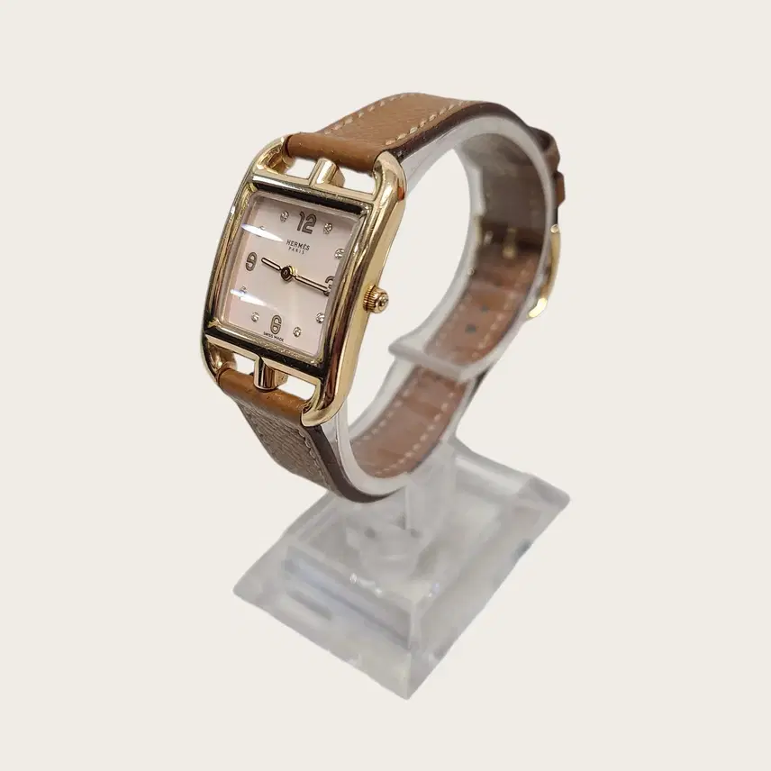 에르메스 로즈 골드 다이아 자개 케이프 코드 워치 스몰 31MM 사진 2