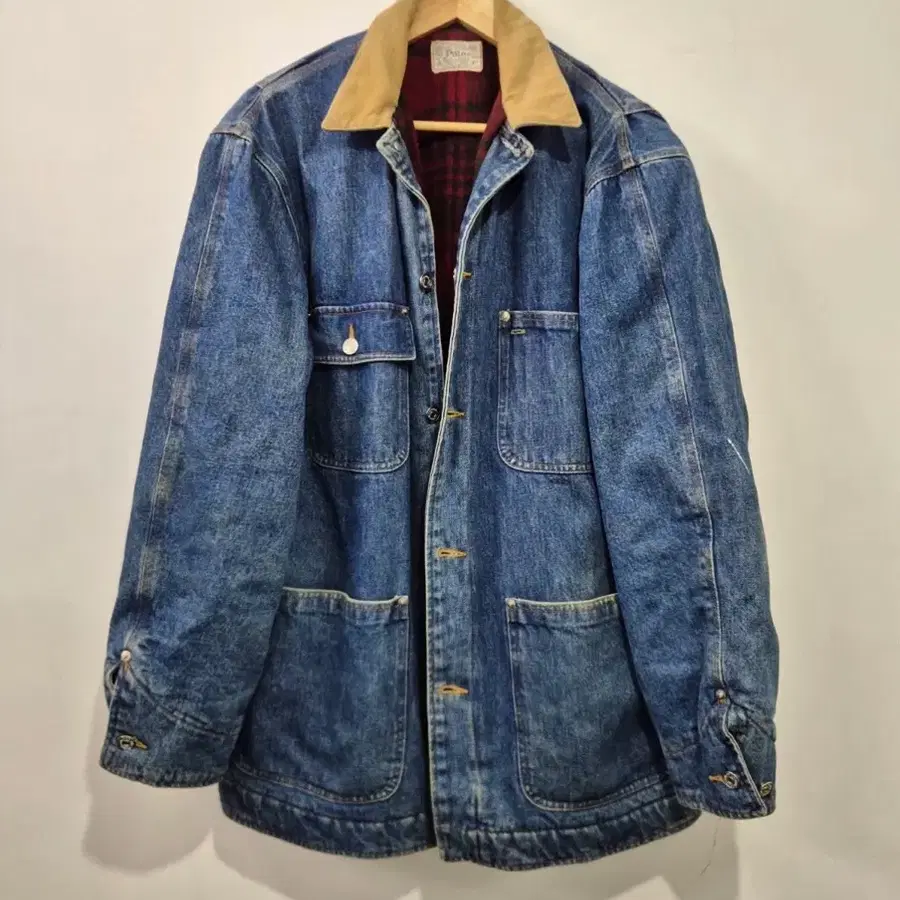 90s 빈티지 폴로 랄프로렌 덩거리 데님 반 자켓 L / 아메리칸 워크웨어 RRL 더블알엘
