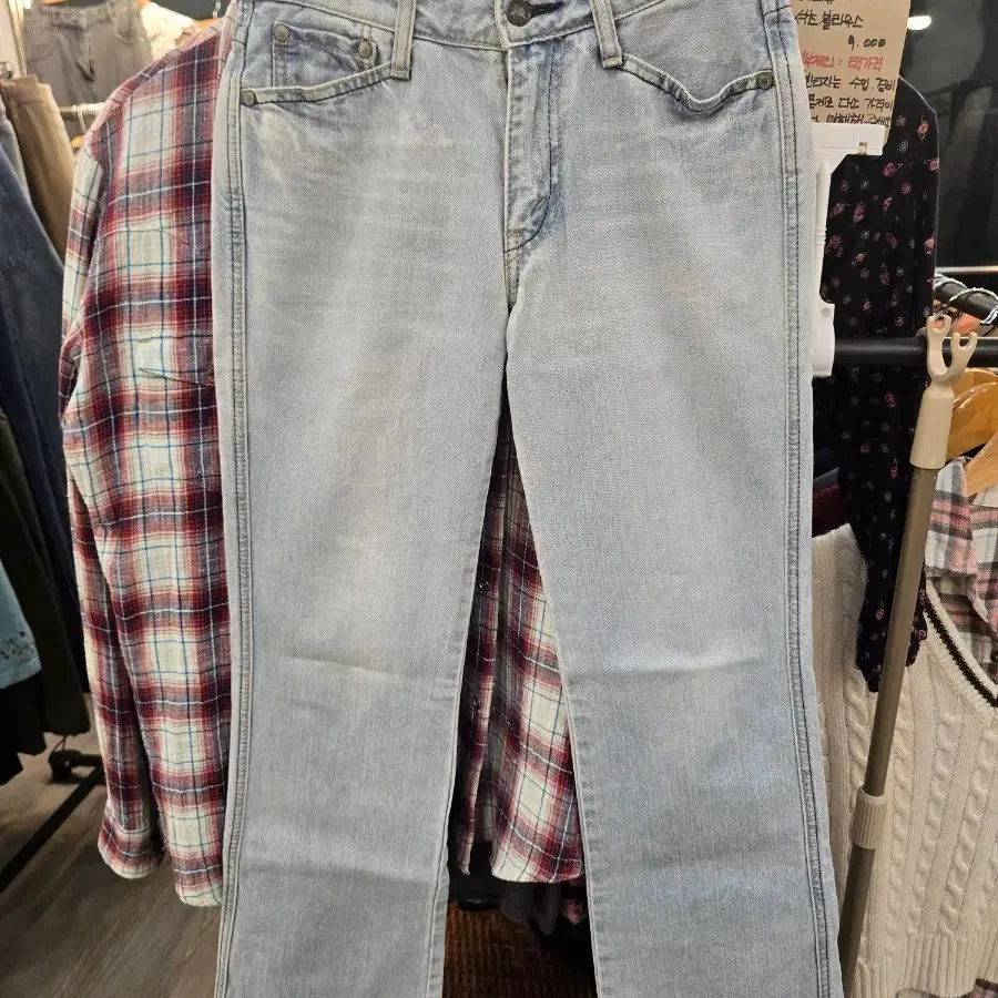 리바이스 청바지 연청 부츠컷
