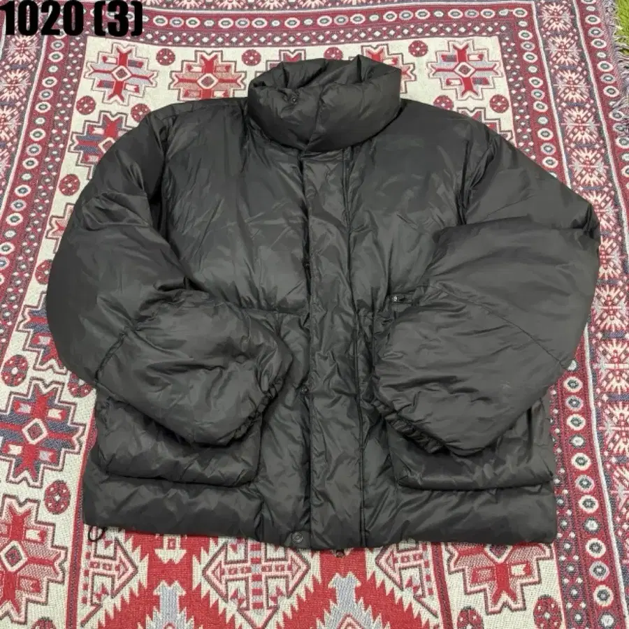코드그라피 블랙 숏 패딩 점퍼 XL 1020