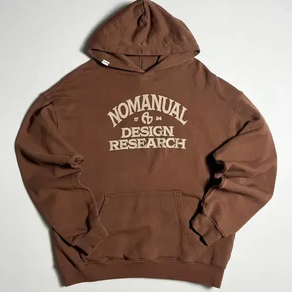 NOMANUAL 24FW A.G Hoodie Brown ON1348