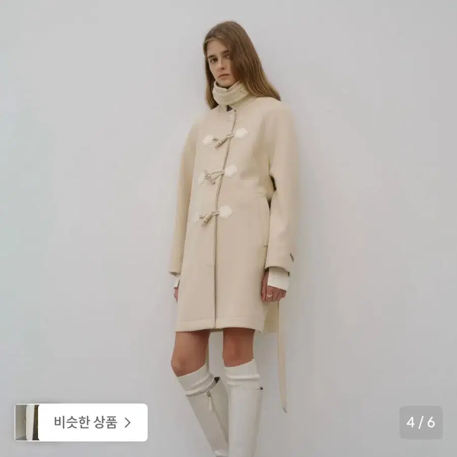뮤제 클래식 울 캐시 하프 더플 코트