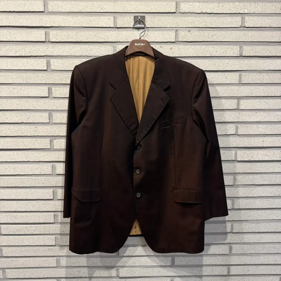 VINTAGE 3버튼 싱글 블레이저 자켓 브라운