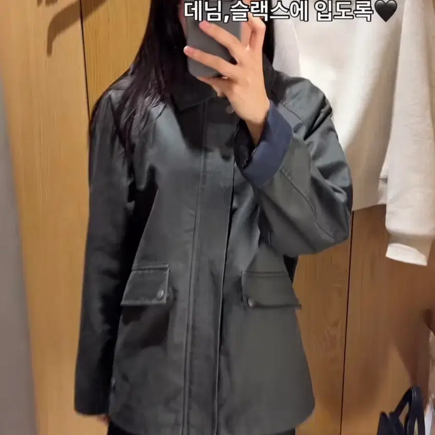 (새상품컨디션) ZARA 라벨왁스점퍼