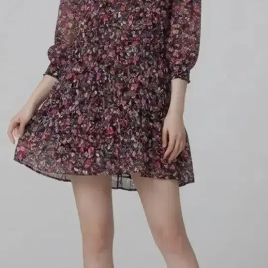 자라 플라워 쉬폰 미니 원피스