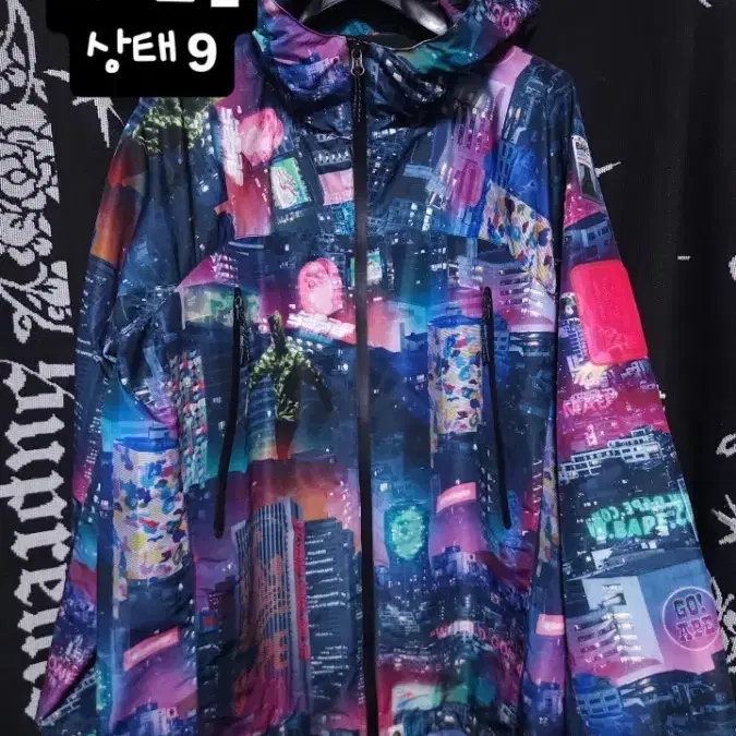 베이프 네온 도쿄 후디 자켓