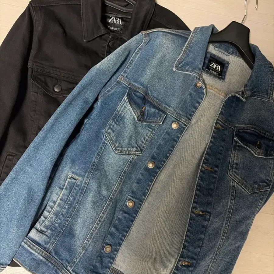 Zara 자라 데님 청자켓+블랙자켓