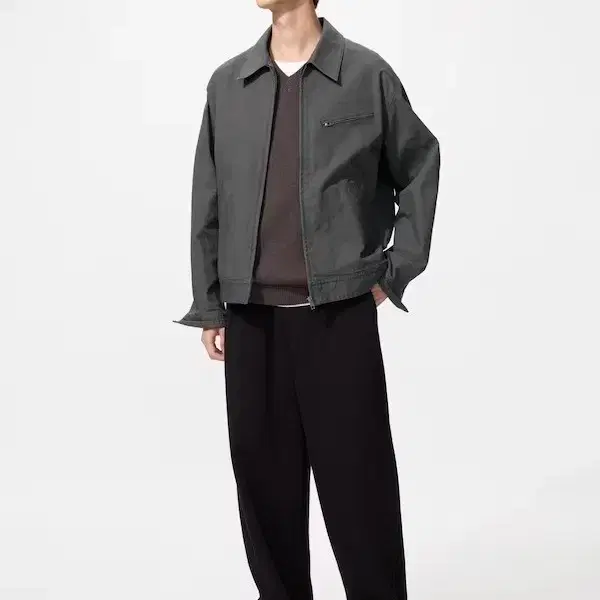 유니클로 집업 블루종 475681 (08 다크그레이) XL