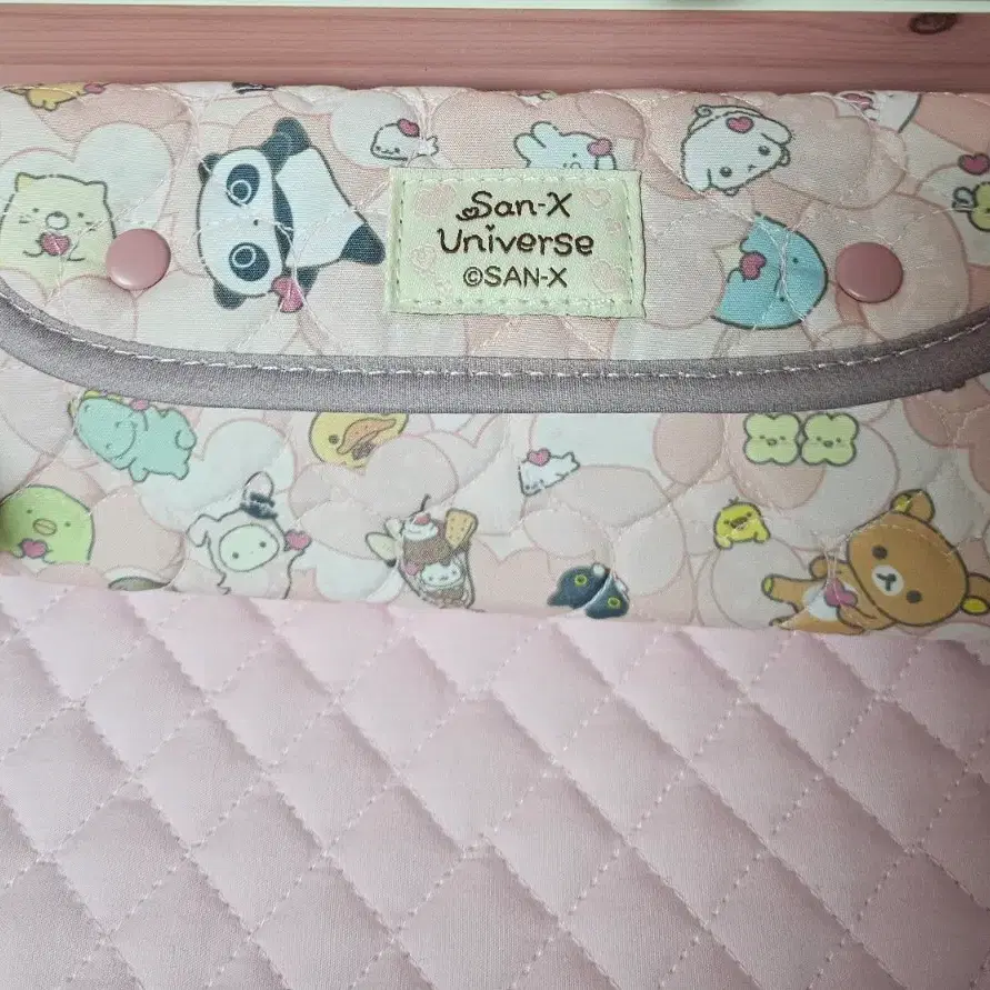 (일본정품) 산엑스 하트 퀼트 펜 파우치