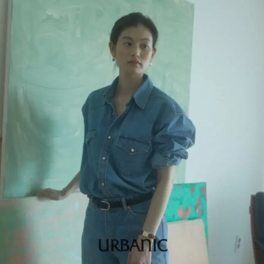 얼바닉 웨스턴 데님 셔츠