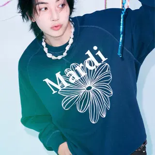 마르디 메크르디 레글런 맨투맨 블랙