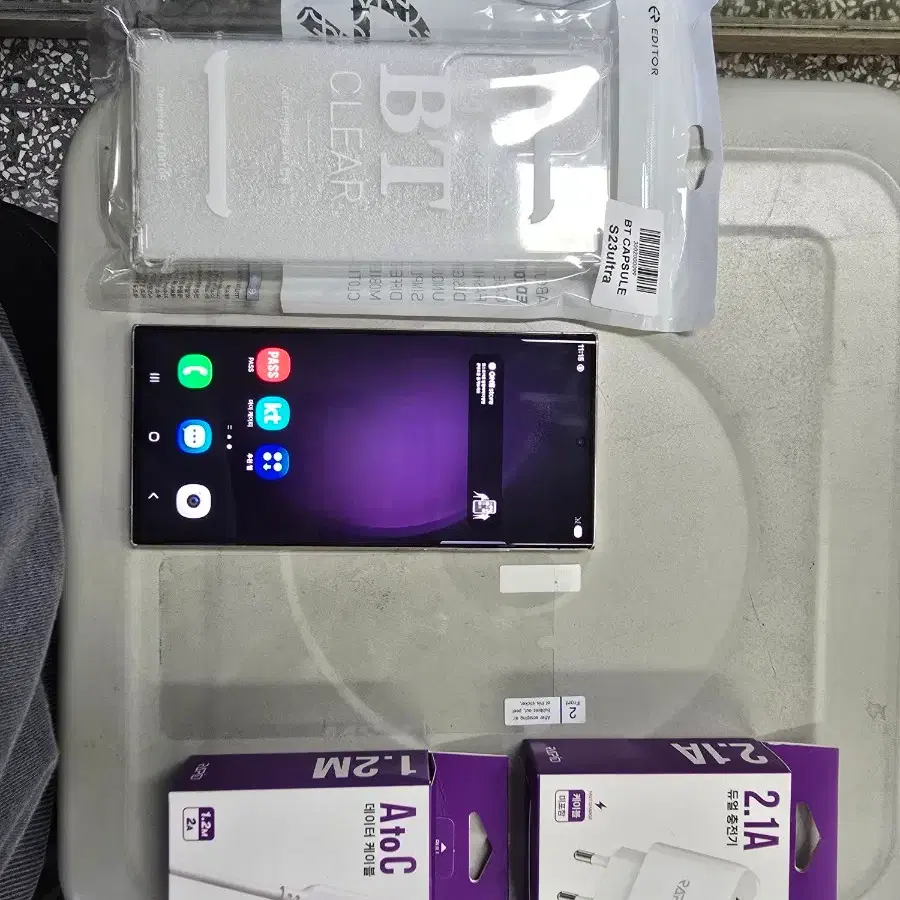 KT S23울트라 (S918) 256G 라벤더색상  공기계 팝니다
