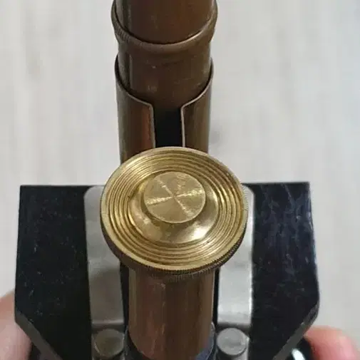 100년전 빈티지 일본 목재 메탈 현미경