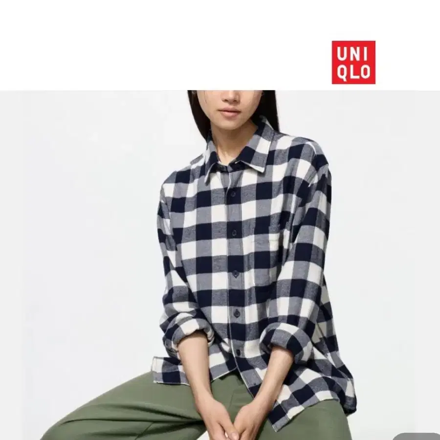 유니클로 플란넬 체크셔츠