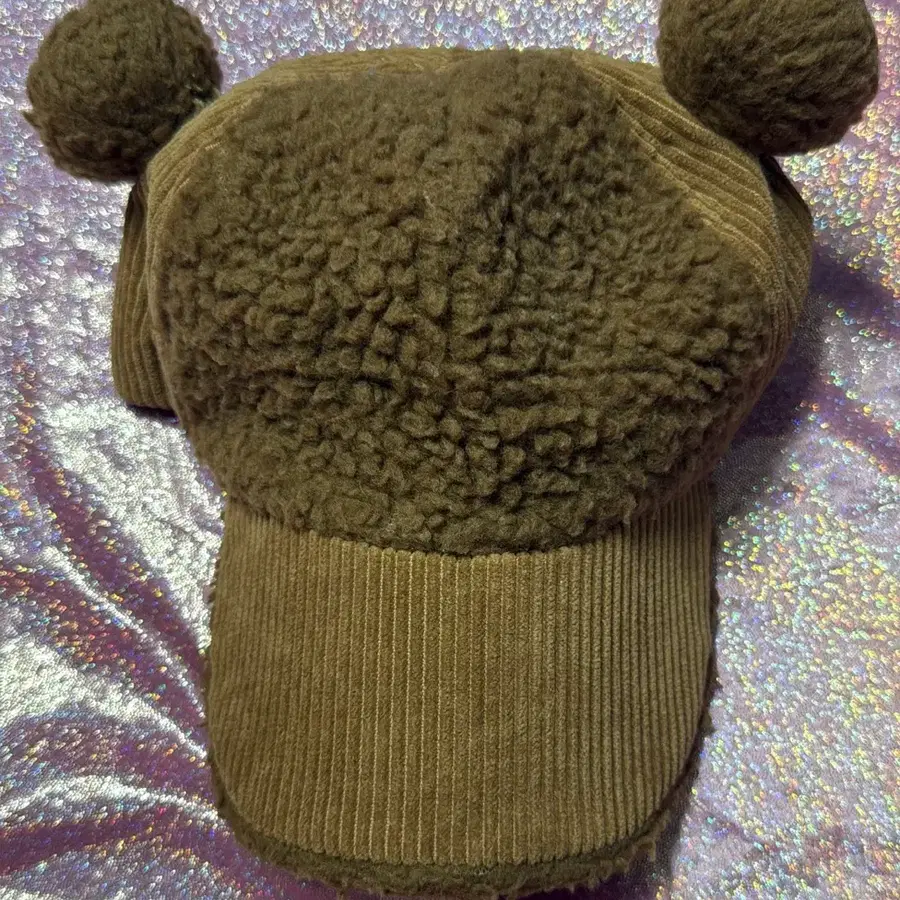 아기옷) 곰돌이 귀털 모자 브라운