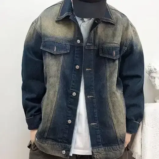 청자켓 워싱 데님 자켓