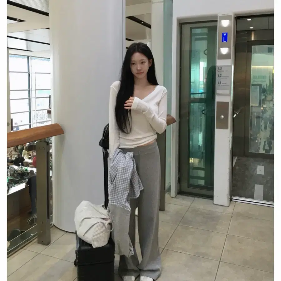 [새상품] 리즈 라운지 밴딩 팬츠 그레이