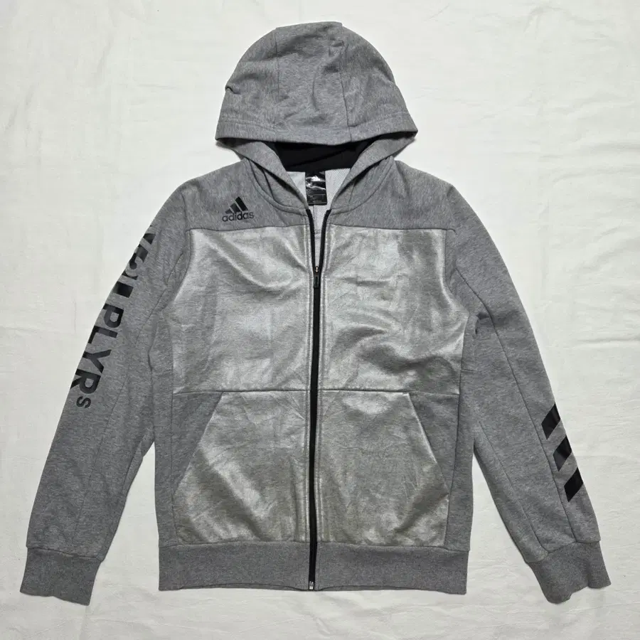 아디다스 adidas 그레이 후드 집업 L