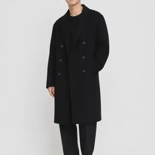 남S/인사일런스 X 분트 블랙 모직 코트