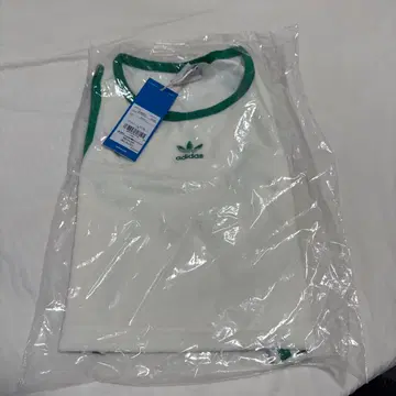 adidas Originals 크롭 탱크탑 [ 화이트 그린 ]