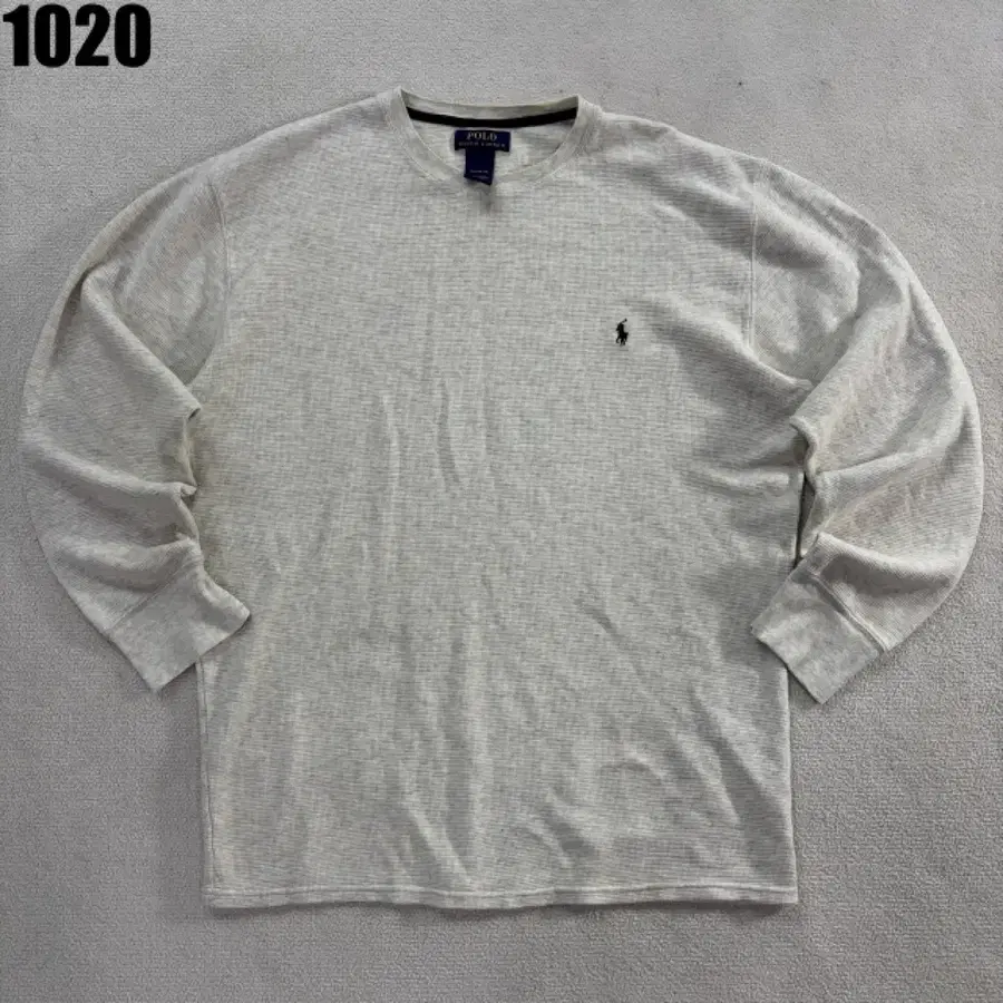 폴로 랄프로렌 와플 긴팔티 멜란지 XL