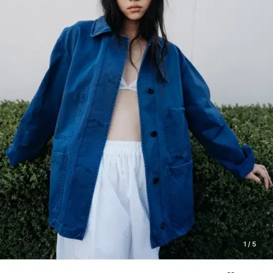 모노하 Cotton dying work jacket (blue) 1회착용