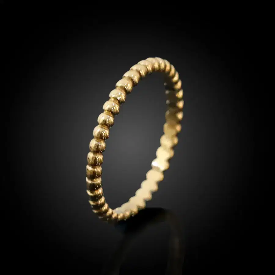 (정품)반클리프앤아펠 VCARPJMG00 빼를리 비즈링 스몰 18K 옐로우골드 52호 1.6mm