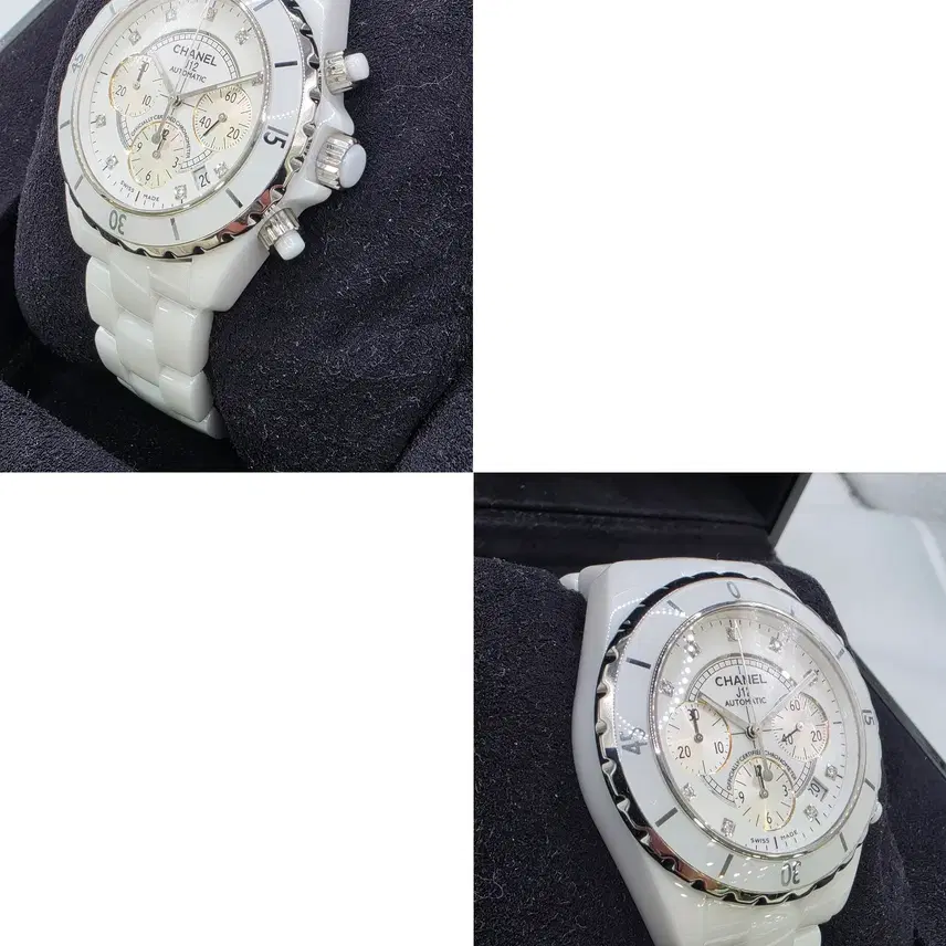 샤넬 특가 CHANEL J12 41mm 9point DIA 화이트 세라믹 크르노 풀셋 사진 2