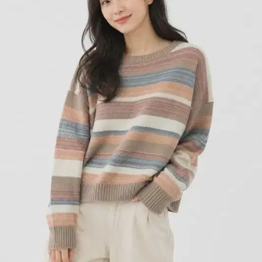 스웨덴세탁소 베이지 여자 XL 니트 O7737