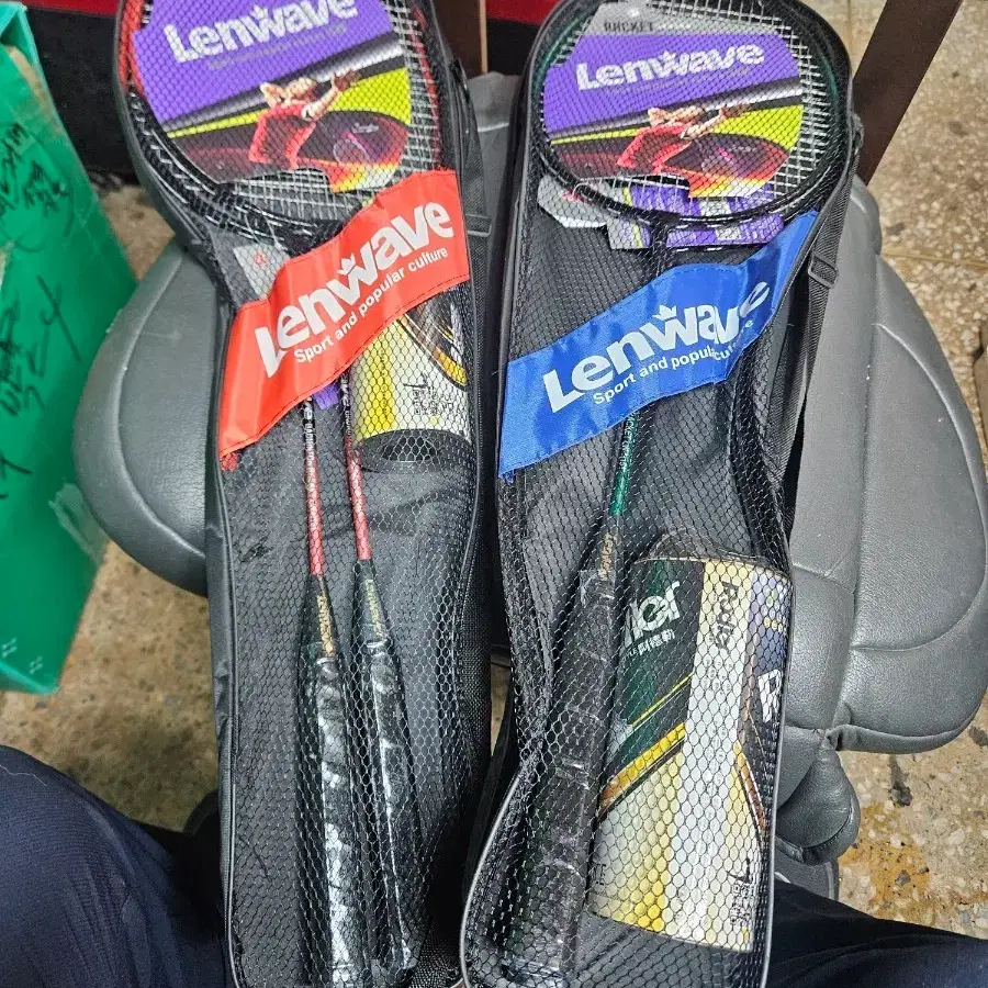 Lenwave 배드민턴 라켓2개 셔틀콕 가방 세트 미개봉 새재품