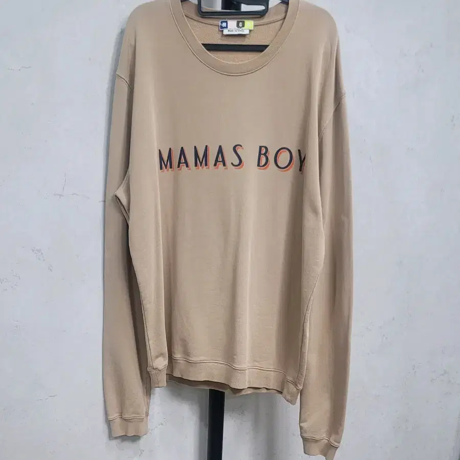 MSGM 베이지 "MAMAS BOY" 맨투맨 M