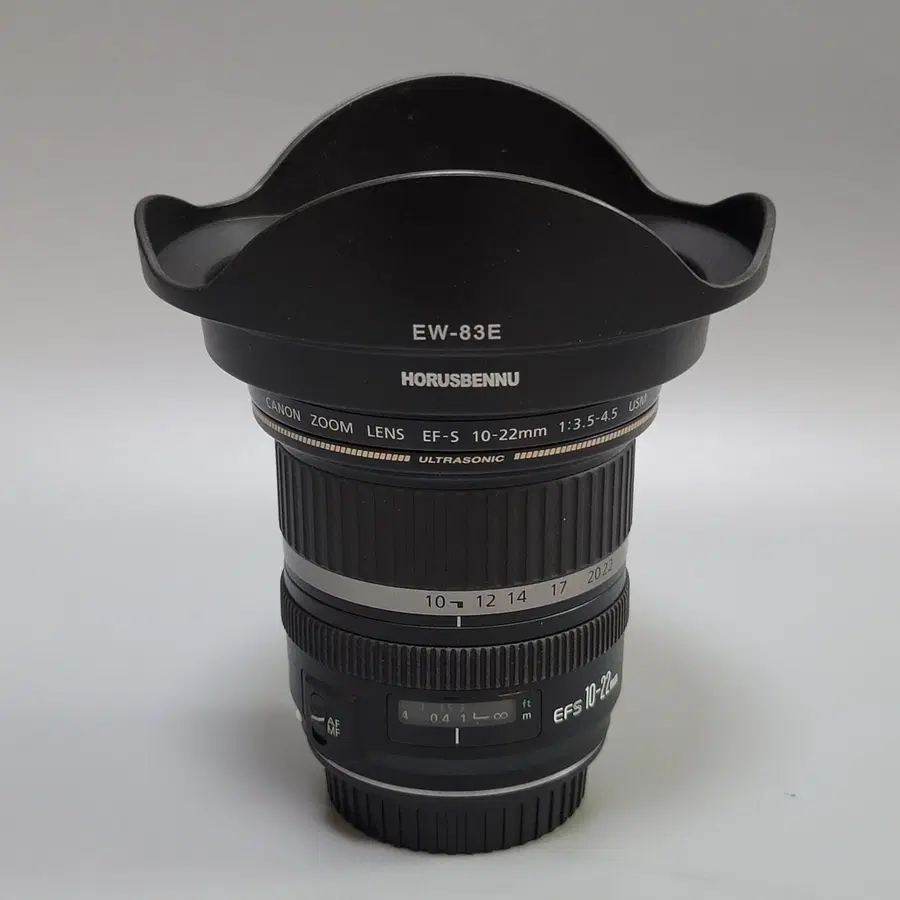 캐논 EF-S 10-22mm USM 렌즈+77mm UV 필터+렌즈후드+렌즈캡