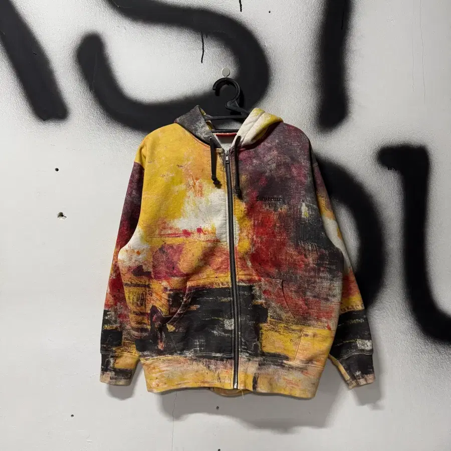 FW22 슈프림 파이어 집업 후디드 스웻셔츠 멀티컬러