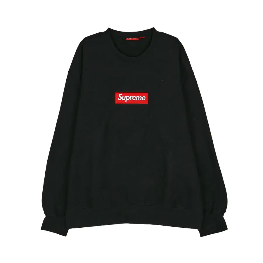 [XXL] 슈프림 박스로고 크루넥 블랙 - 22FW