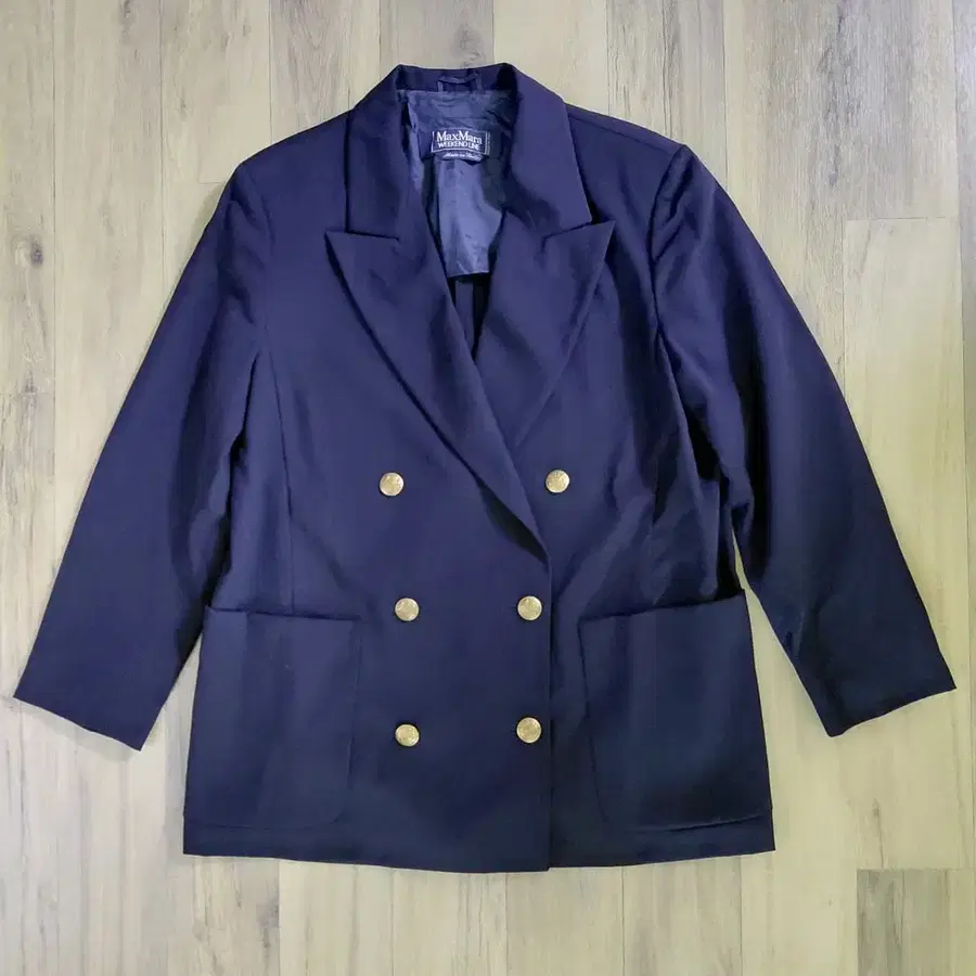 Max Mara 금장 더블 브레스트 블레이저(자켓)