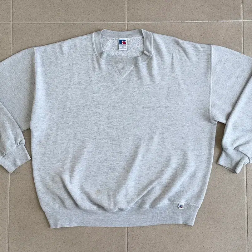 90s 빈티지 러셀 스웻셔츠 밝은그레이 XL USA