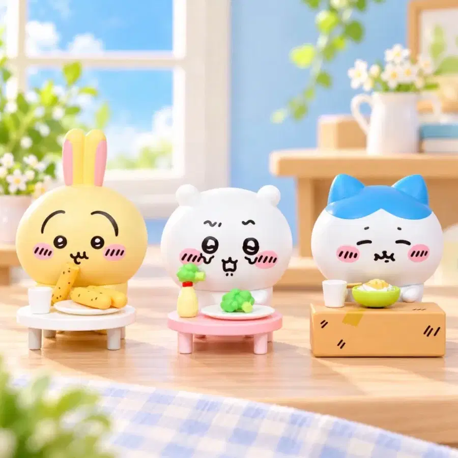 치이카와 먼작귀 먹방 랜덤 피규어 - 하치와레