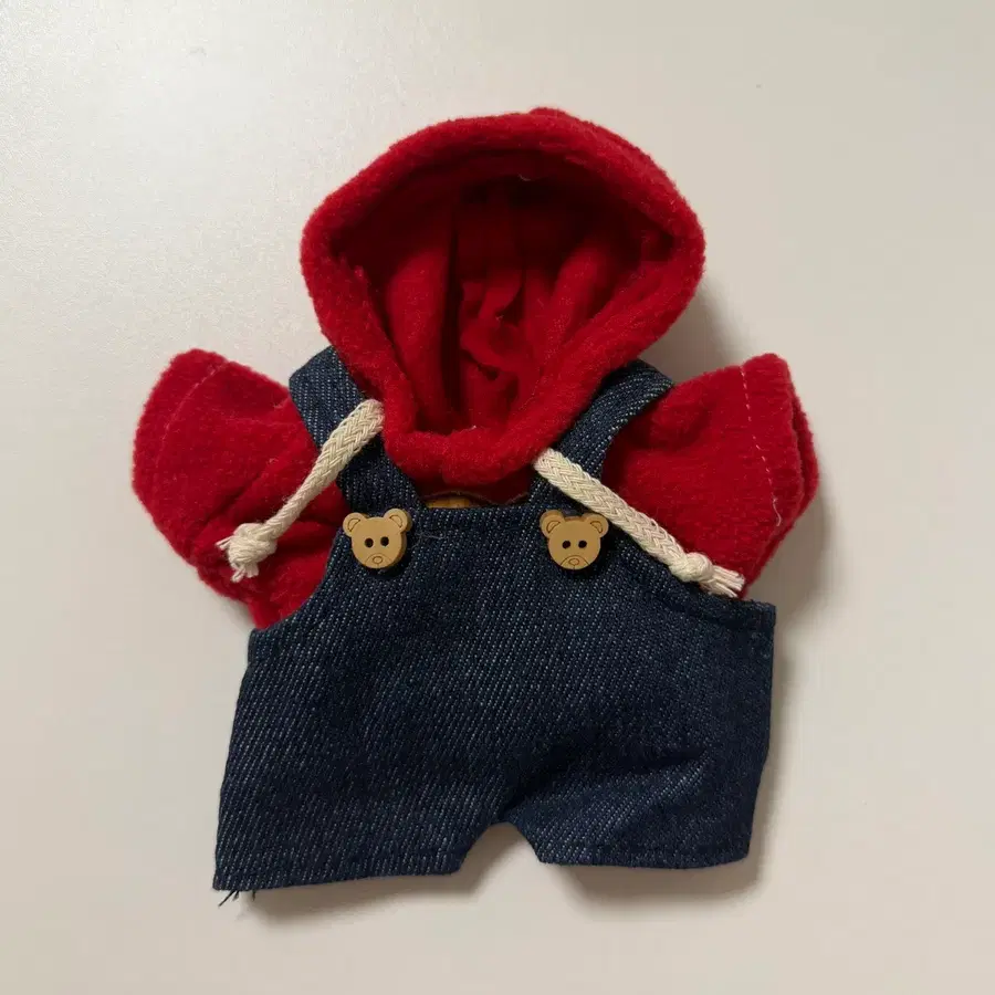 인형옷 15cm 후드티 데님멜빵 (새상품)